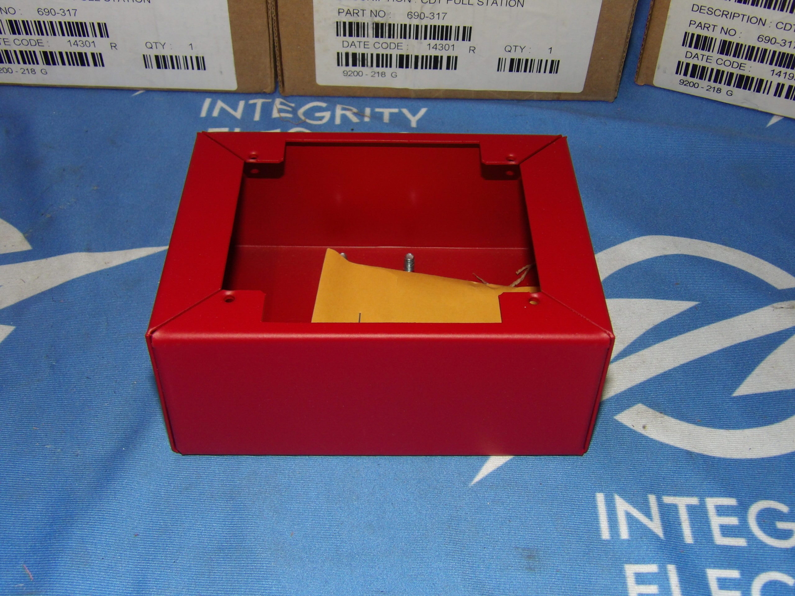 Lot of 3 NIB Simplex 690-317 2975-9178 CDT Red Fire Alarm Pull Station Box + …