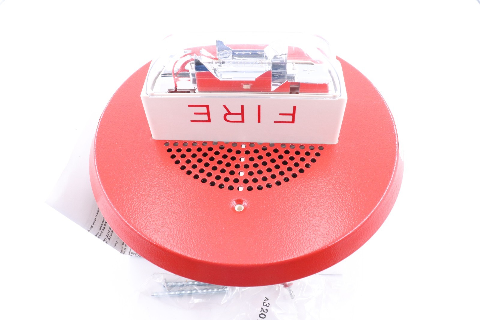 SIEMENS 500-636062 SET-MC-CR RED FIRE ALARM CEILING SPEAKER/STROBE