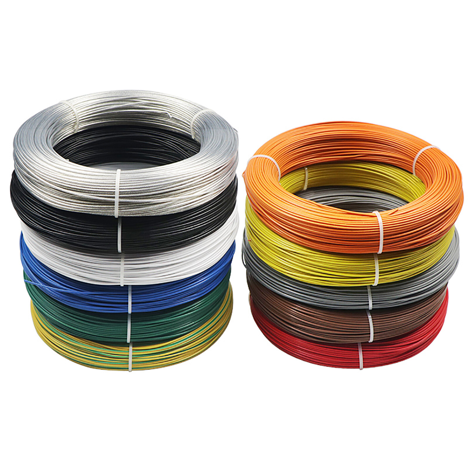 7-30AWG PTFE Silver-Plated Copper Stranded Electrical Wire Cable DIY Audio Wire