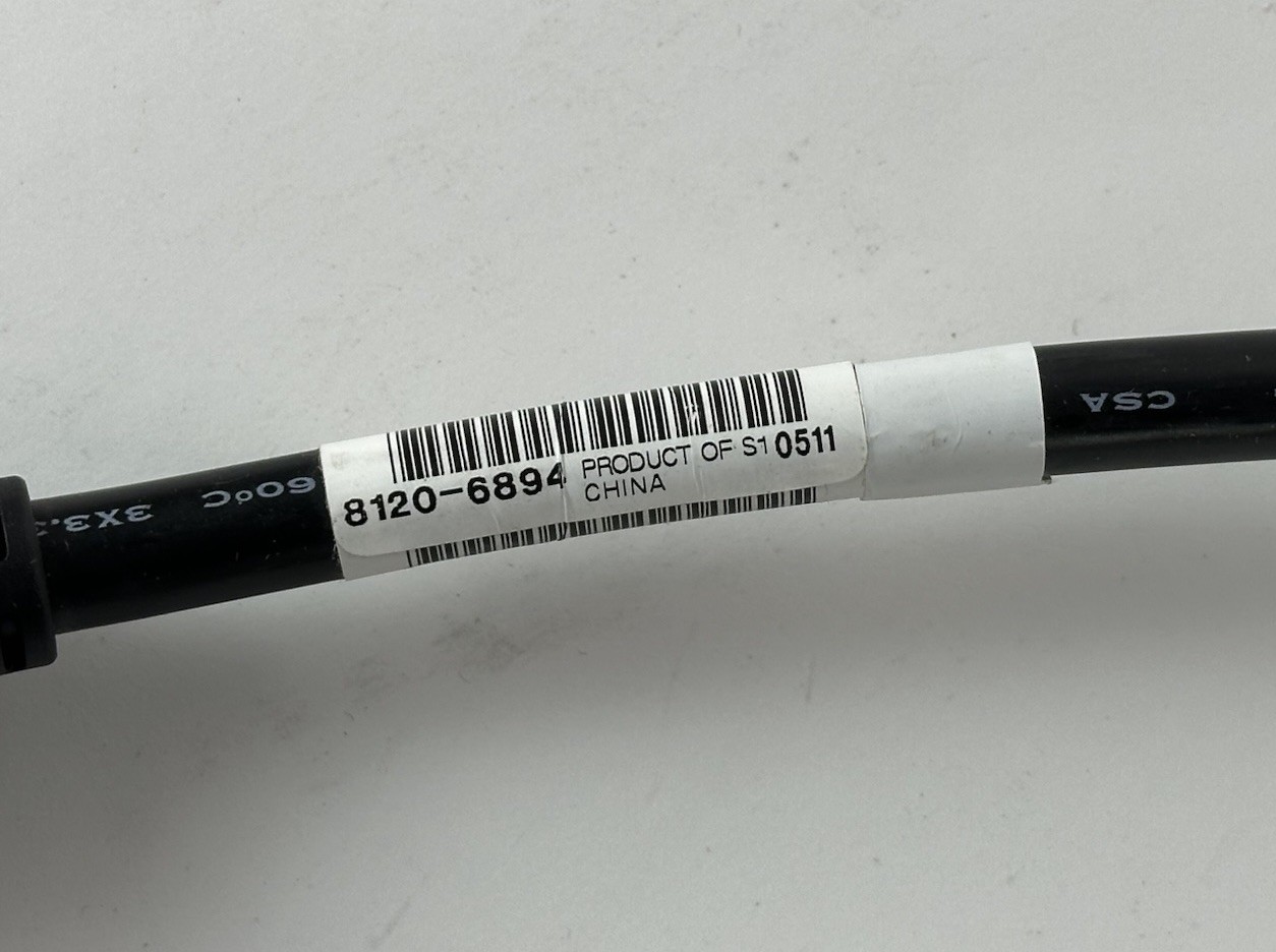 Agilent HP Power Cord 8120-6894 4.5m 14.8ft 20A 120V NEMA C19-5-20P 12 AWG NOB