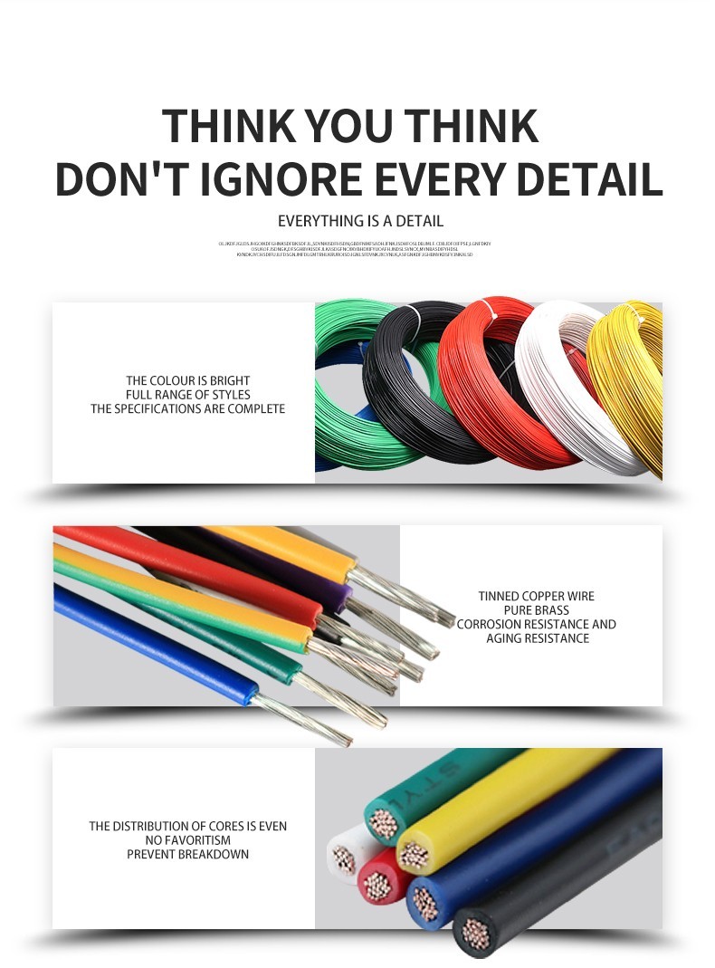 2 Meters UL1007 24AWG 1.4mm PVC Electronic Wire Cable UL Certification