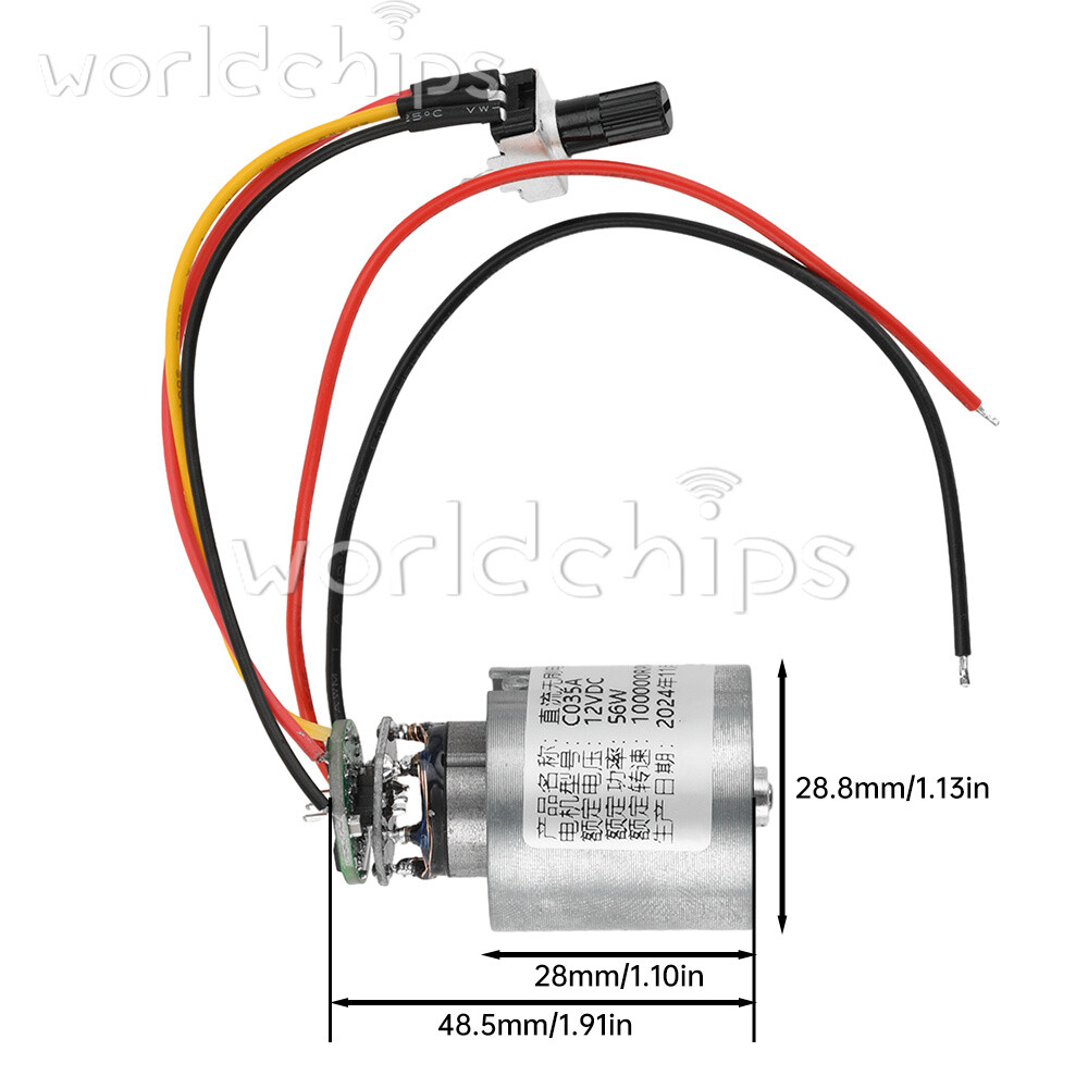 DC9V12V24V 100000RPM BLDC 3-Phase Ultra High Speed Brushless Motor W/ Driver Fan