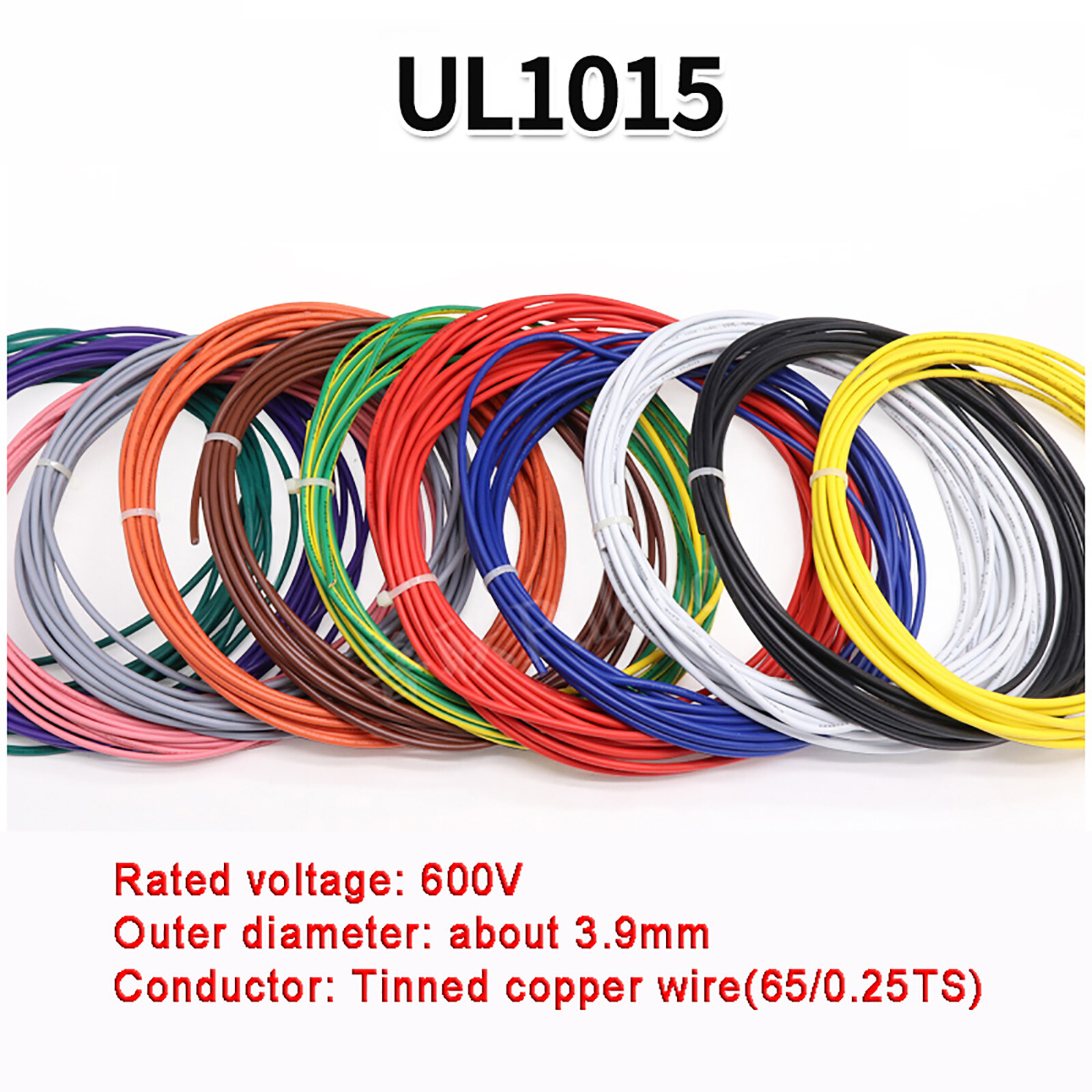12AWG PVC Electronic Cable Tinned Copper Stranded Wiring 600V High TEMP 105℃
