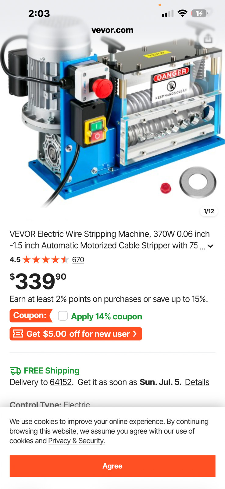 wirestripper machine used Vevor