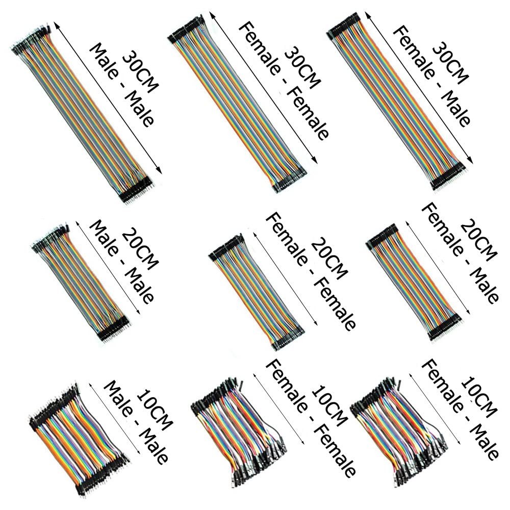 360-Pc Multicolor Jumper Wires Kit – 30/20/10cm Dupont Cables for Arduino & Rasp