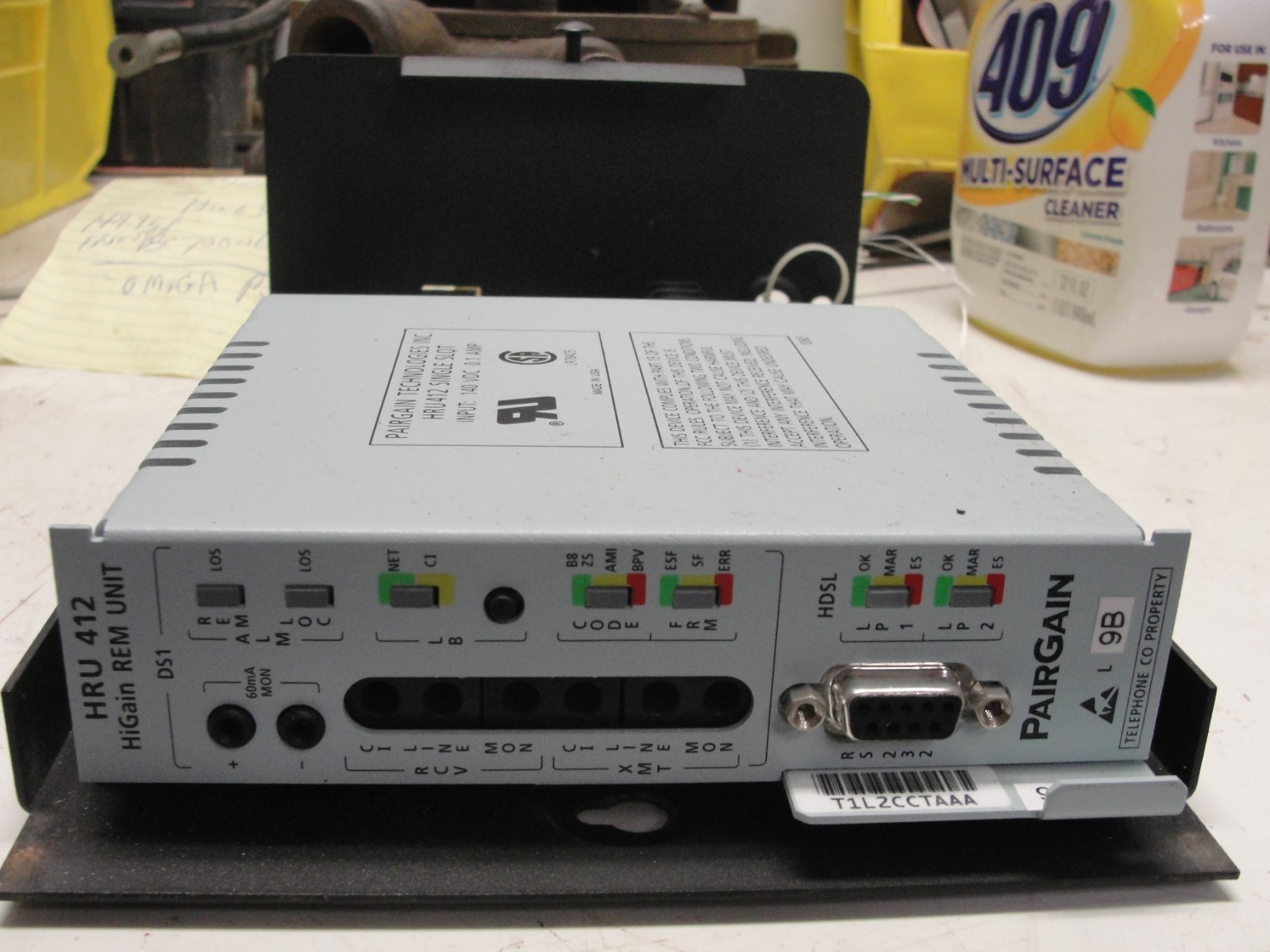 Pairgain enclosure HRE 421 150-1125-01 + Higain HRU 412 + Troncom DTWA 528-04