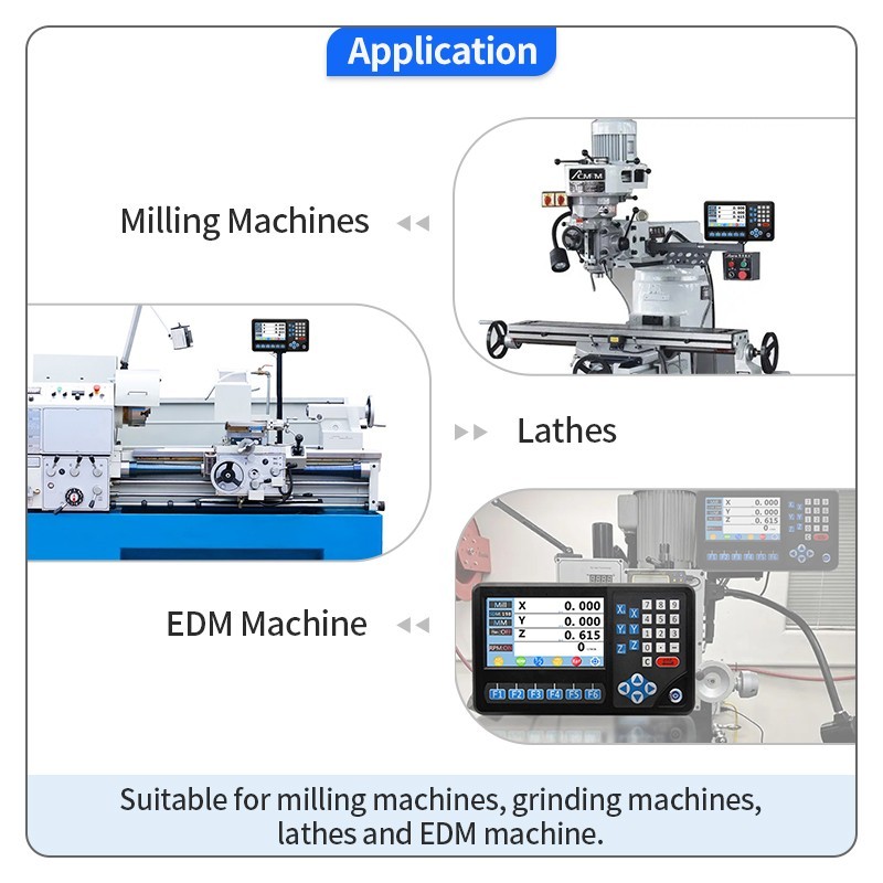 3 Axis DRO Digital Readout Meter Linear Scale 12x16x30inch 9×42 Bridgeport Mill