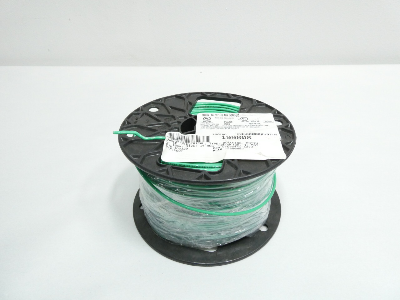 Southwire E51583 Mtw/thwn/thhn Green Machine Tool Wire 14awg 500ft