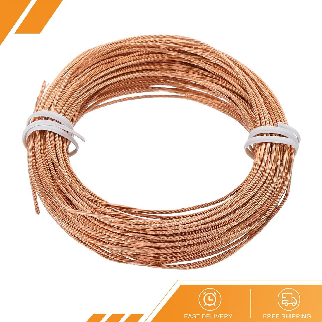 Bare Copper Ground Wire – 18 Gauge 50 Feet Solid Braided Copper Cables