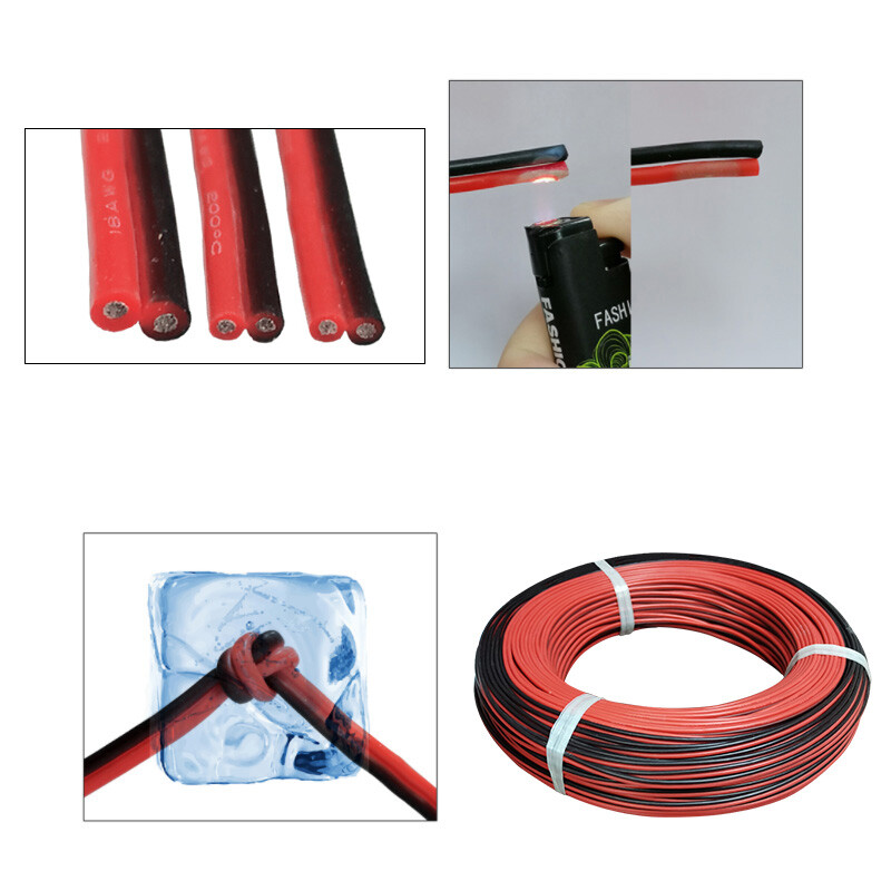 Flexible Soft Silicone Wire Cable 8/10/12/14/16/18/20/22AWG High Temp Resistance