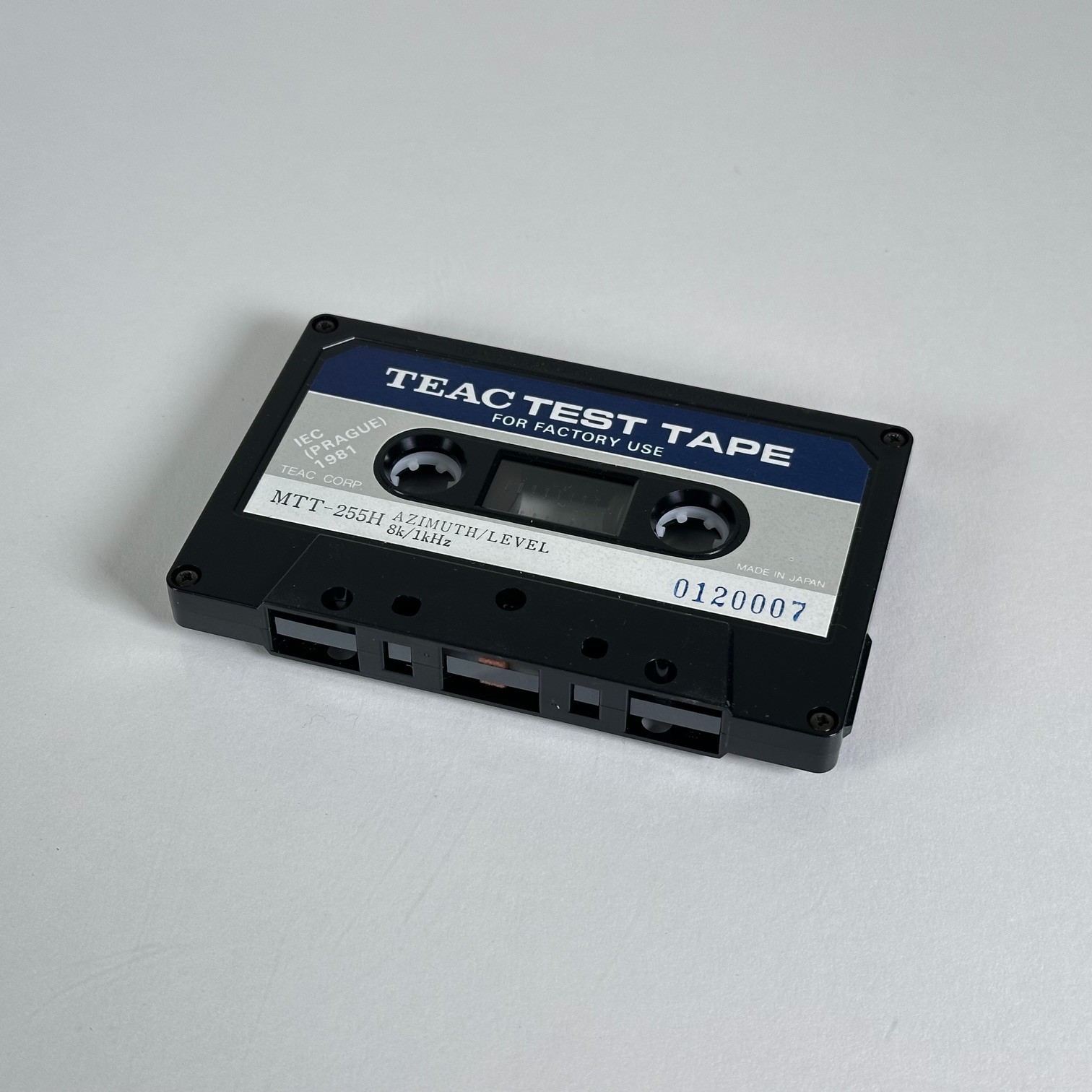 TEAC MTT-255H Azimuth/Level 8K/1kHz Test Tape Vintage