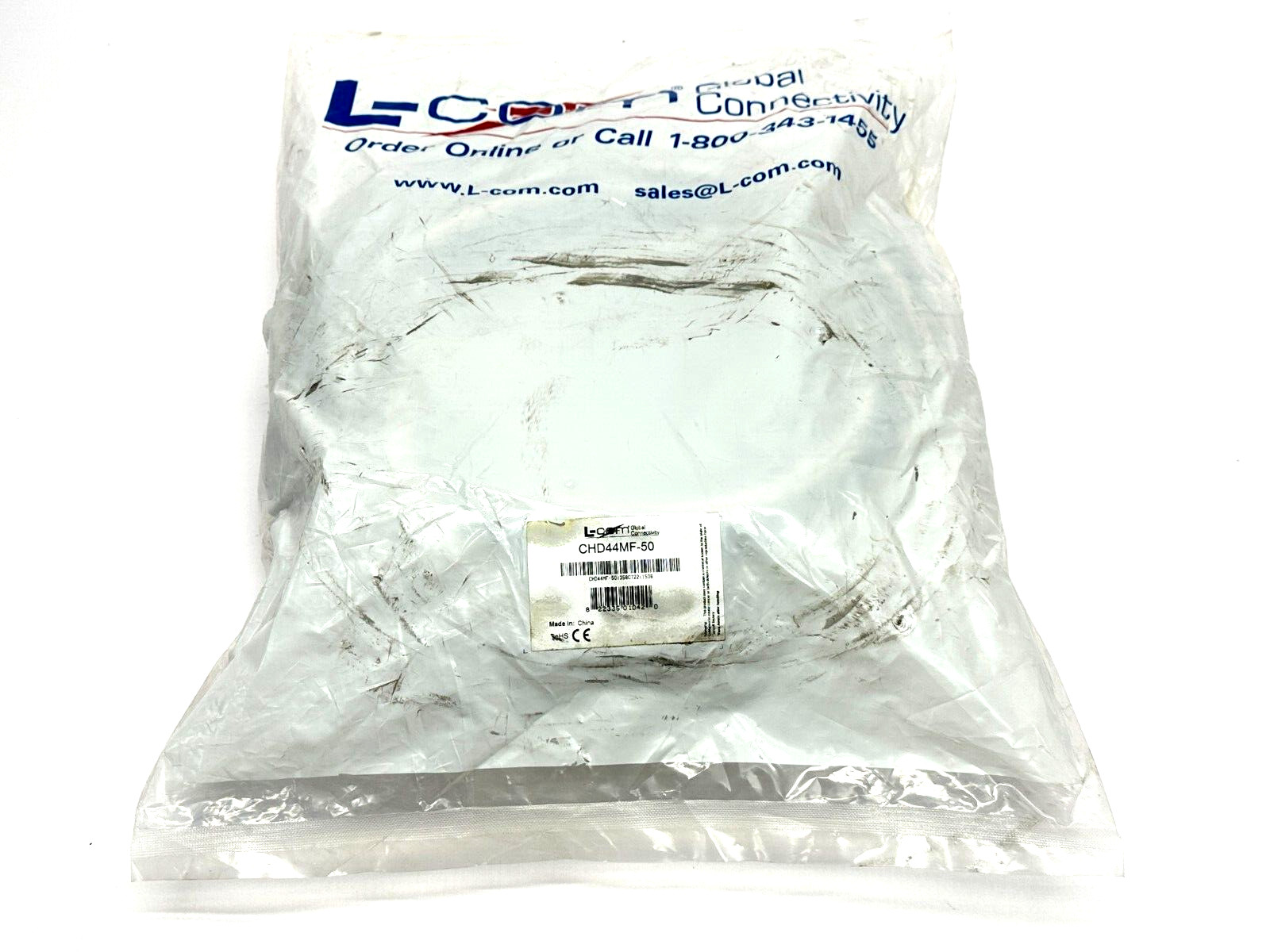 L Com CHD44MF-50 Deluxe Molded D-Sub Cable HD44 Male Female 50′