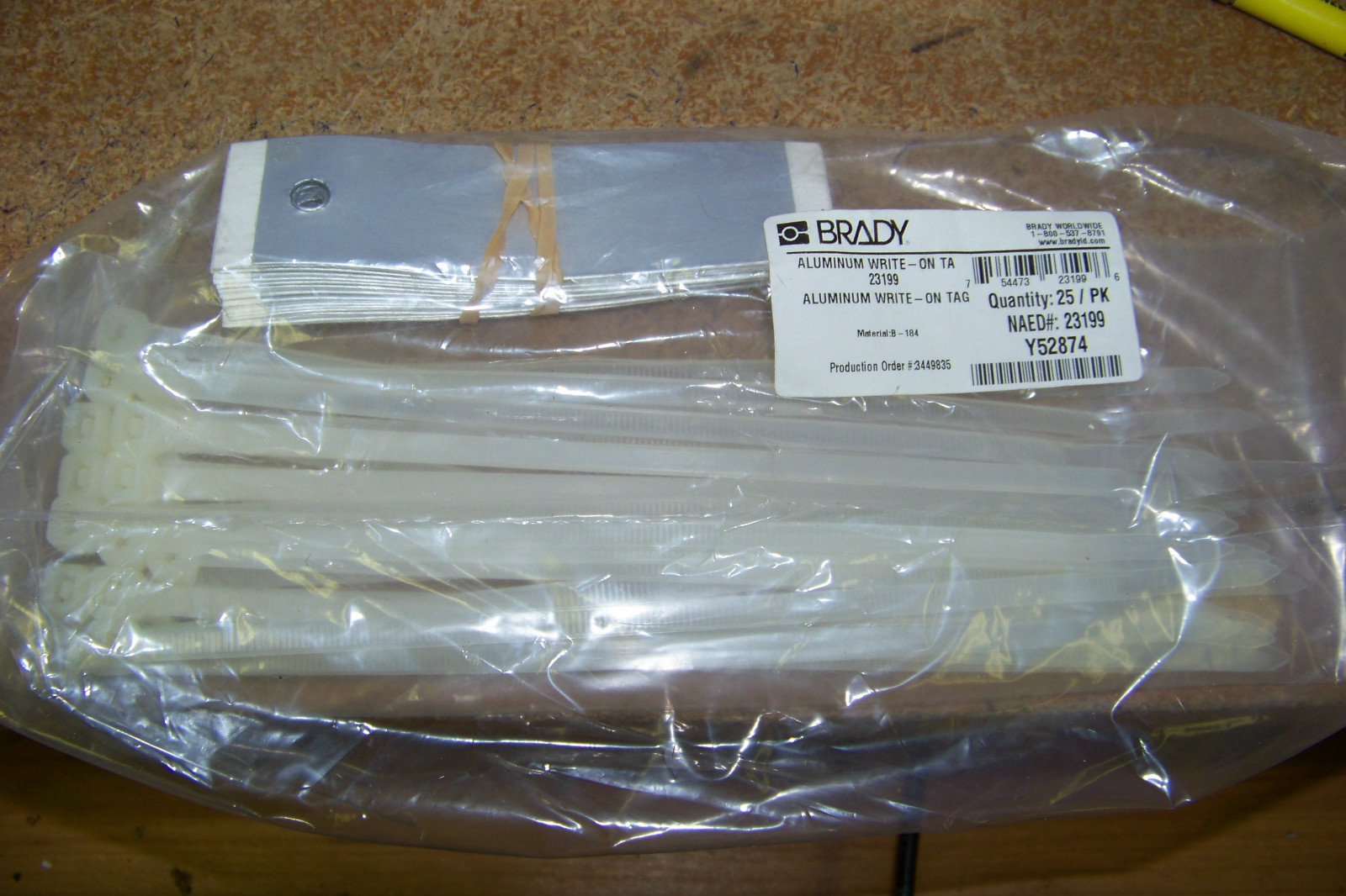 nip Brady 23199 1-1/8″ H x 3-1/2″ W B-184 Dead Soft Aluminum Foil Tape 25 ct