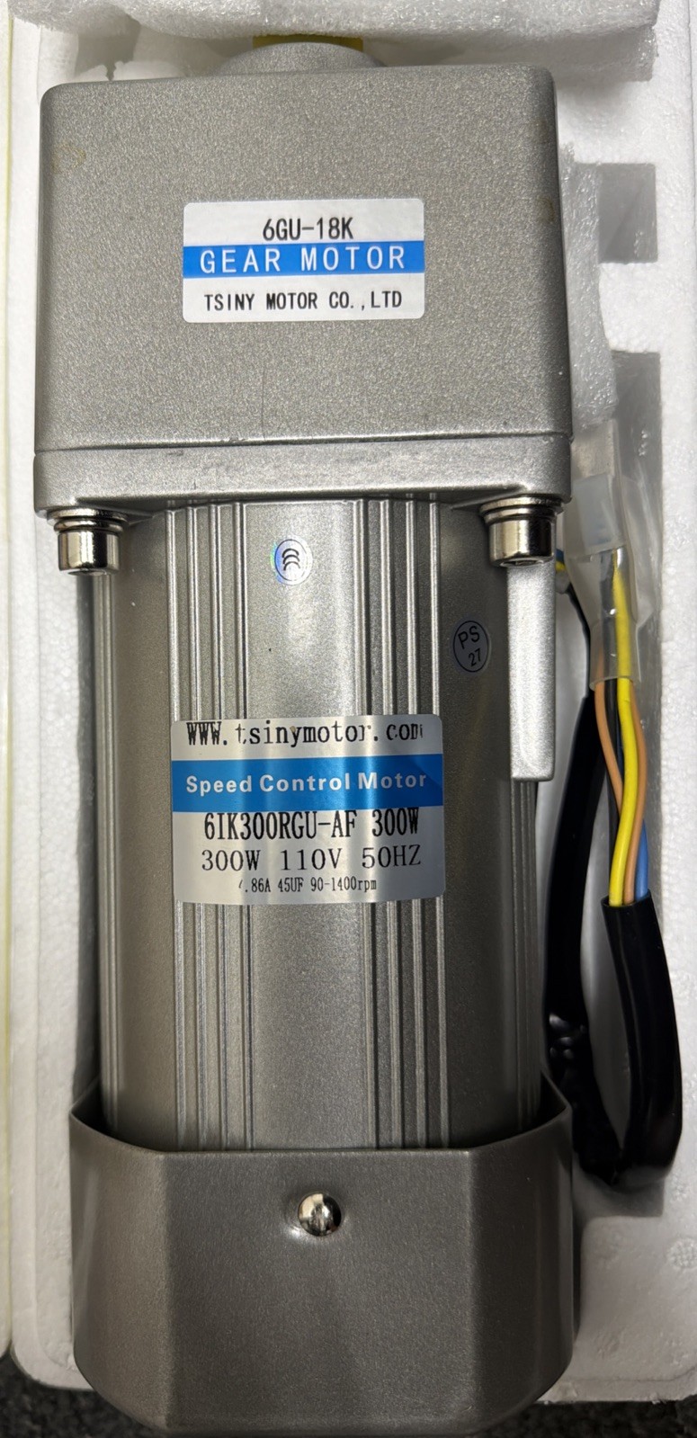 Gear Motor 300W 110V 6IK300RGU-AF 6GU-18K New TS INY SPEED CONTROL MOTOR 50HZ