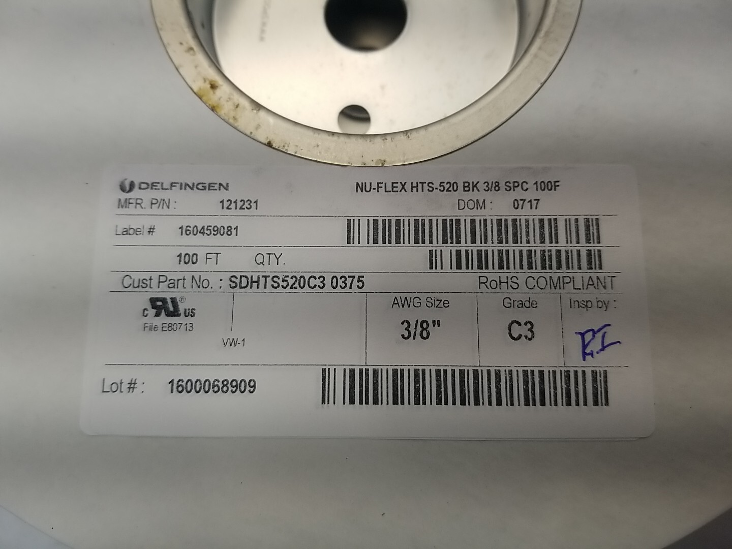 DELFINGEN 3/8″ AWG NU-FLEX HTS-520 Black Sleeving 100ft