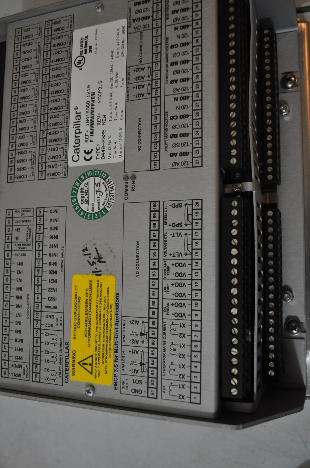 Caterpillar EMCP 3.S GEN RELAY CONTROL UNIT 8440-2025 NEW REMOVED