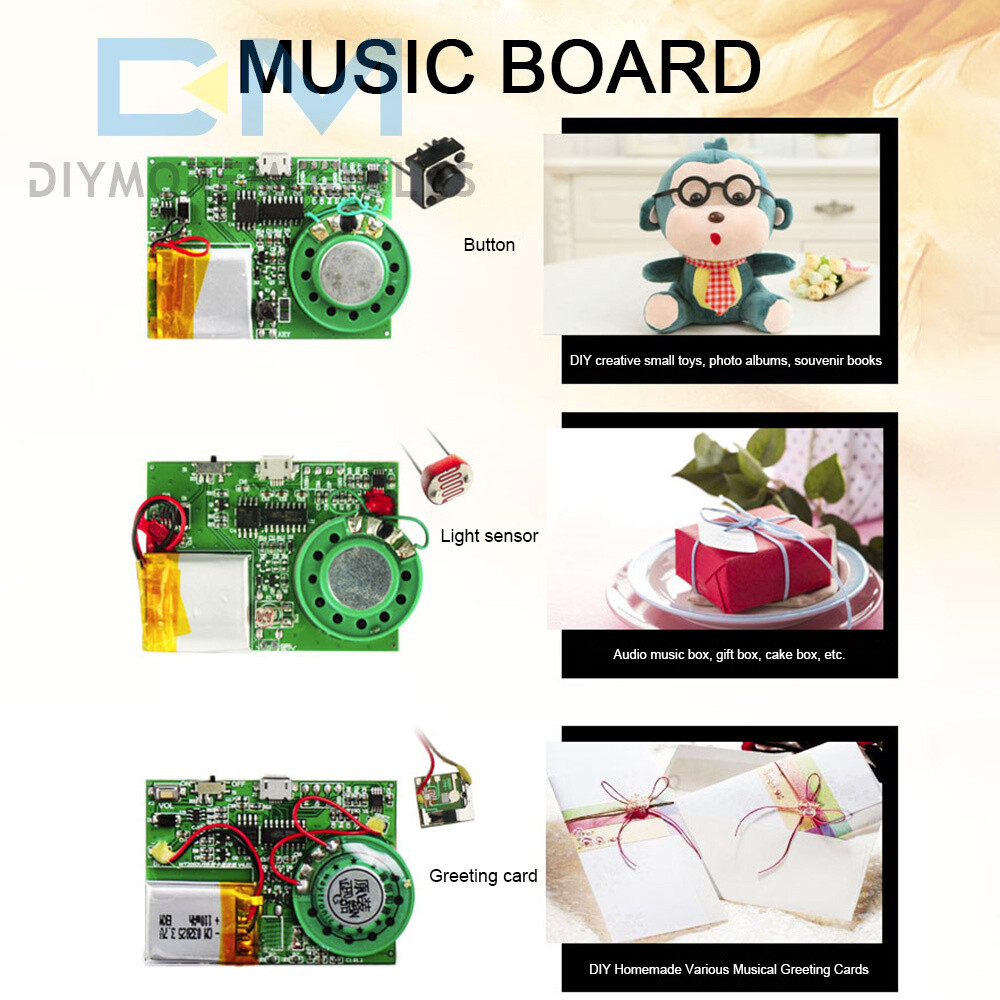 8M Recordable Sound Module MP3 Music Voice Player Board for Greeting Card DIY