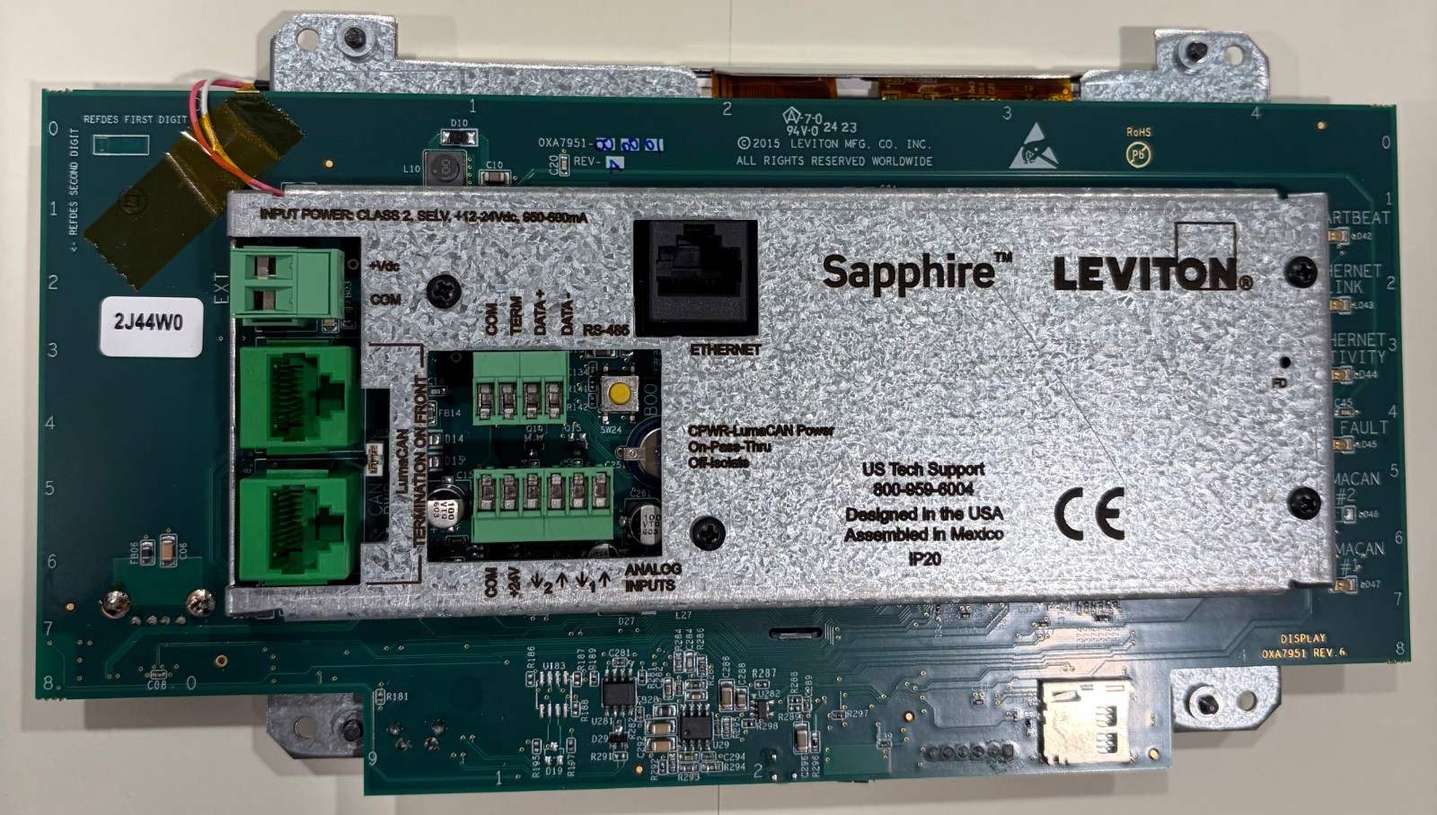 Leviton TS007 Sapphire 7” Touchscreen Panel +12-24VDC Capacitive NEW Open Box
