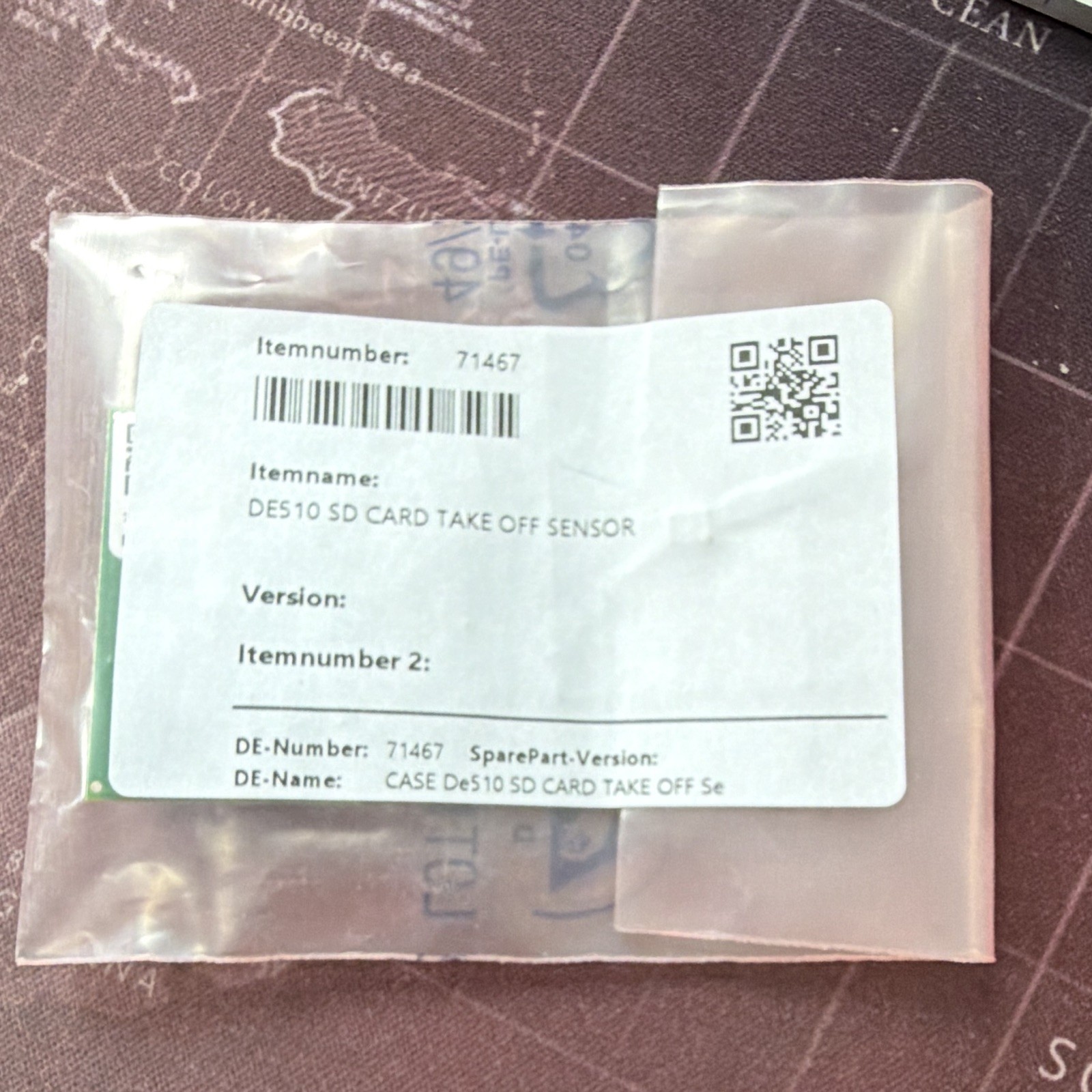 CASE De510 Take Off Sensor SD Card Circuit Board MPN 71467 FW 1.4