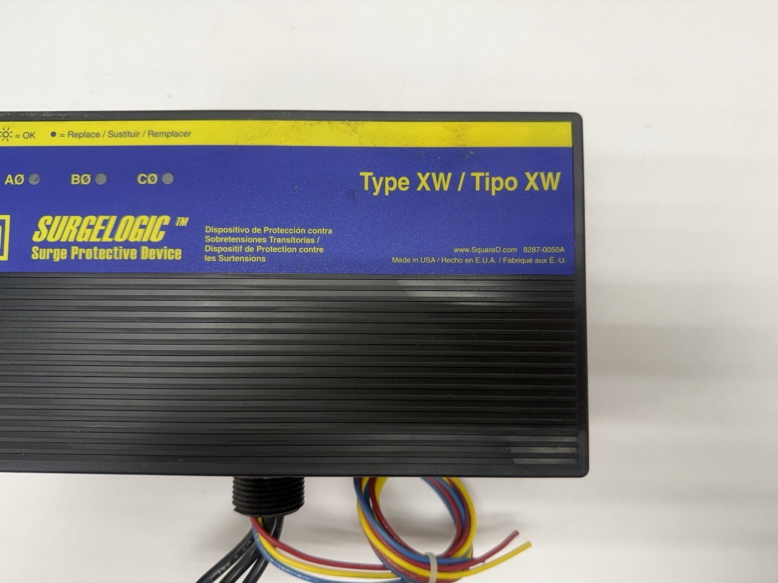 SQUARE D TVS5XW100C 480D 600V 50/60Hz Type XW Surgelogic Surge Protective Device