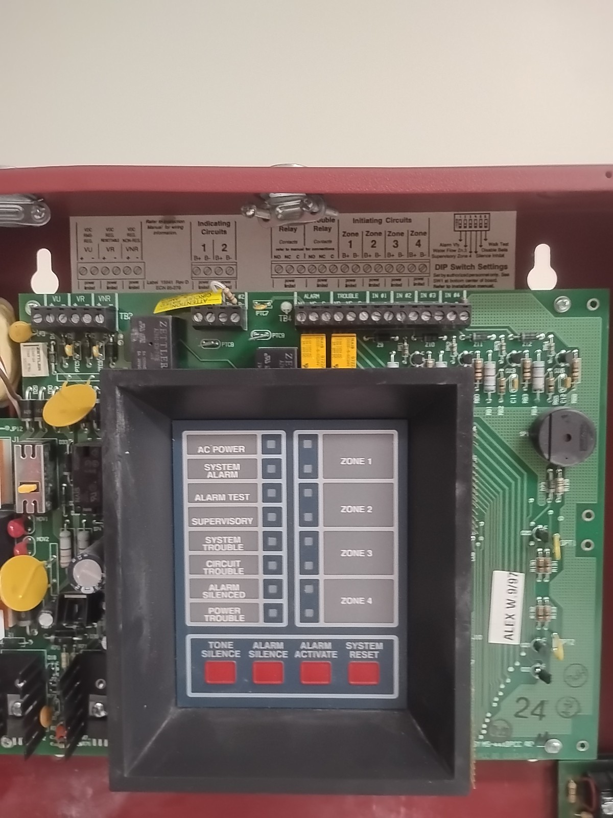 Fire Lite MS-4424B Fire Alarm Control Panel Complete. Preowned