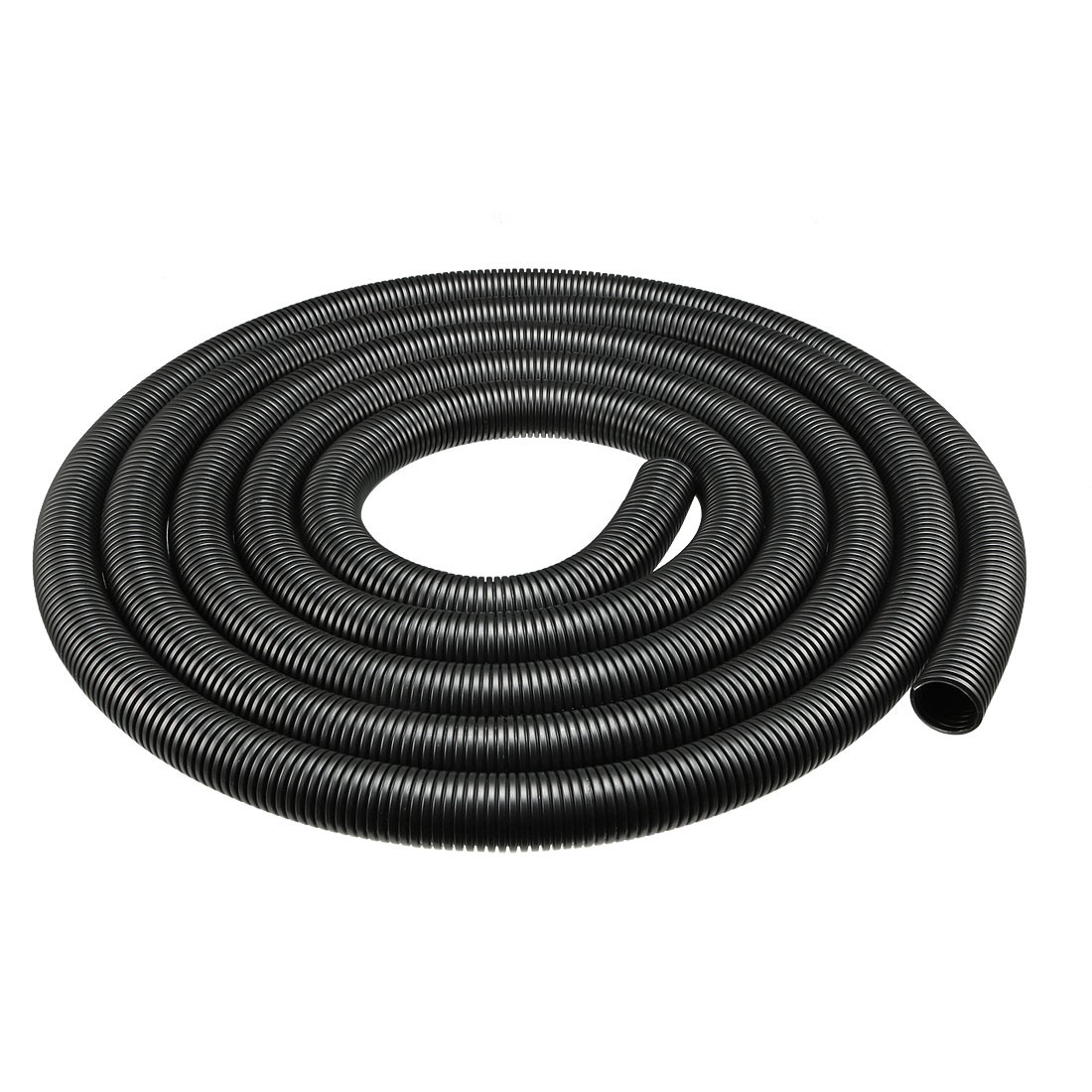 3.8 M 20×25 mm PP Flexible Corrugated Conduit Tube for Garden,Office Black