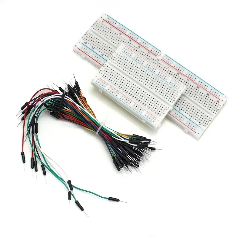 400+830 Point MB102 Breadboard Kit with 65PCS Jumper Wires Solderless PCB DIY