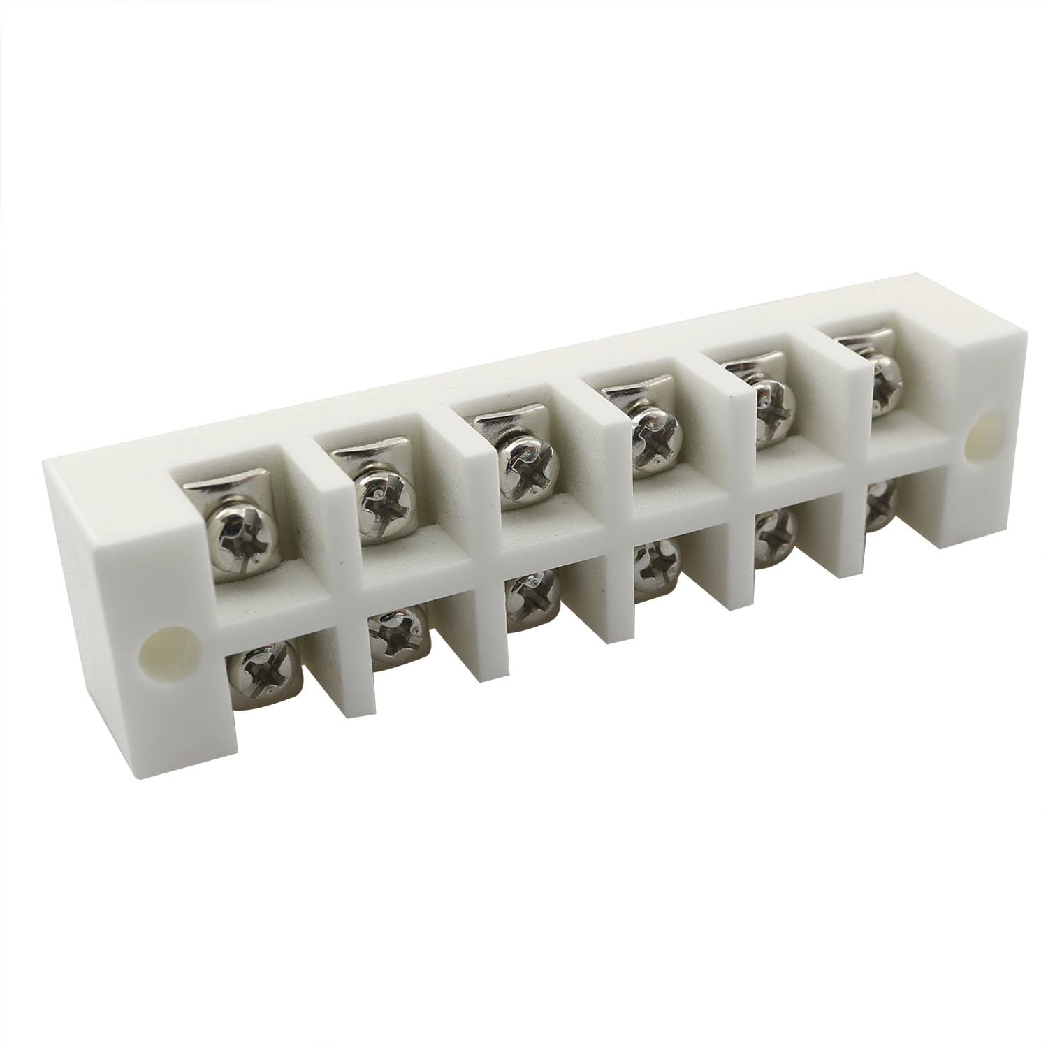 Ceramic Terminal Block High Temp Porcelain 6 Position Electri Size: 6 Position