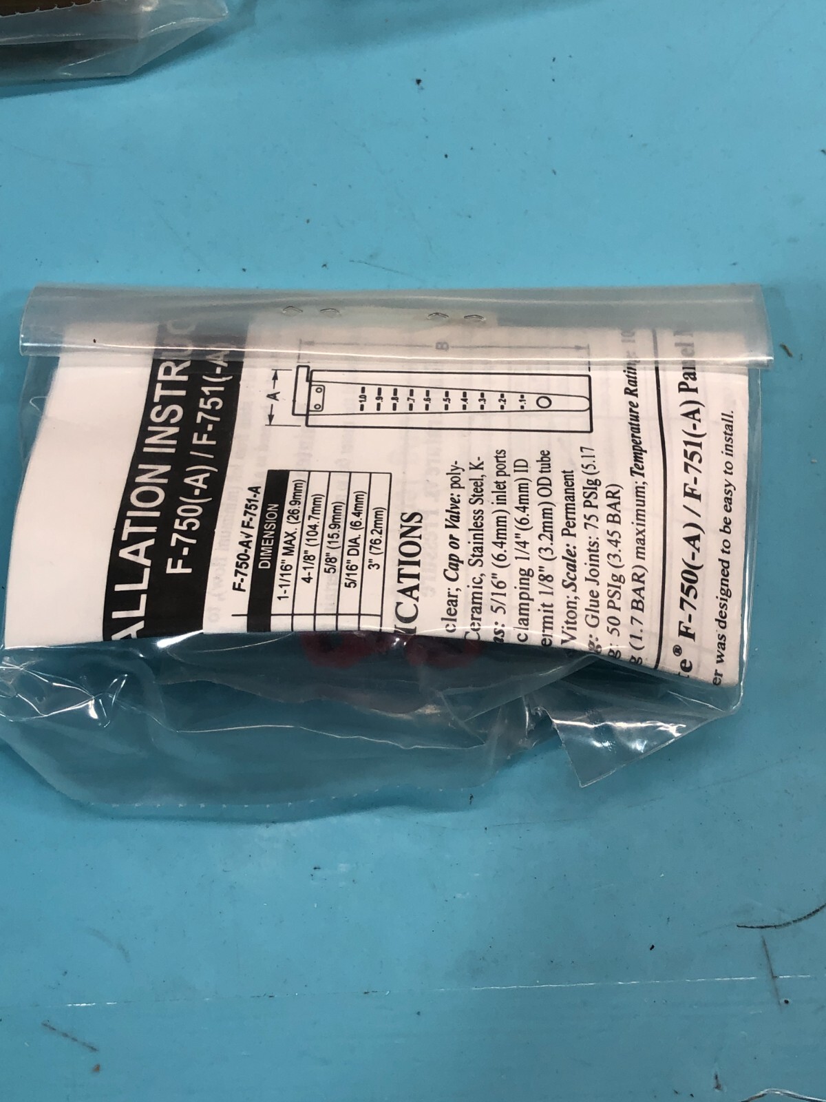 3 BLUE WHITE F-750GPH FLOW METER, .5-5.5 GPH, F-750-GPHS,HARRINGTON, 184643