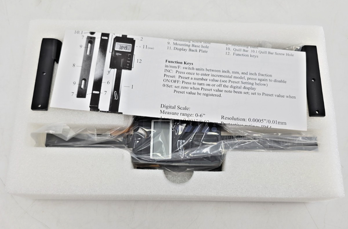 NEW Digital Readout DRO IP54 & Quill Kit Mounting Bracket Bridgeport Type Mills