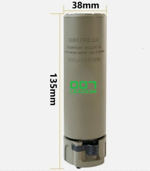 1x SOCOM556-MINI2 14mm CCW Non-functional Suppressor Dark Earth Tan Toy Mode