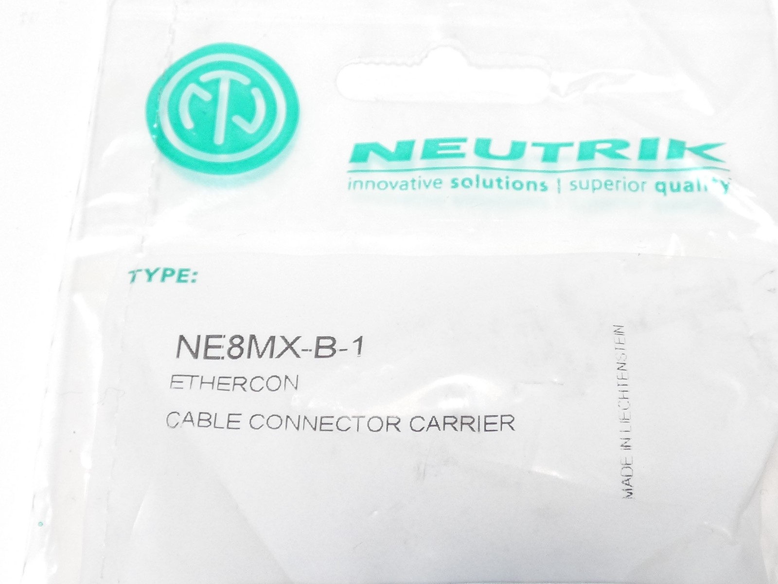 *Lot of 3* Neutrik NE8MX-B-1 Cable Connector Carrier EtherCon – NEW Surplus!