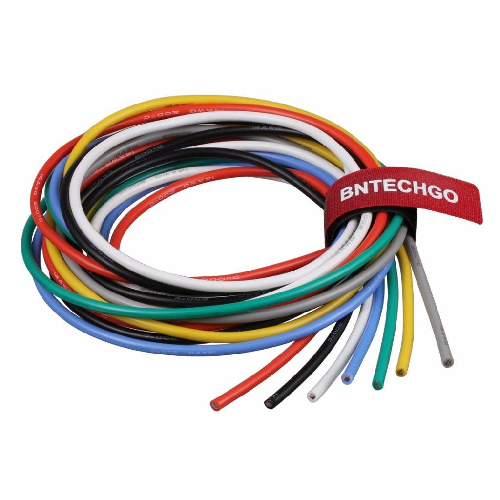 14 Gauge Silicone Wire Kit 7 Color Each 3 Ft Flexible 14 AWG Stranded Tinned Cop