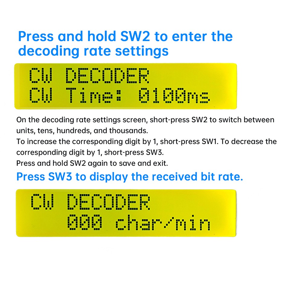 DC 5V CW Morse Code Decoder Circuit Board Welding Practice DIY Electronic Kit