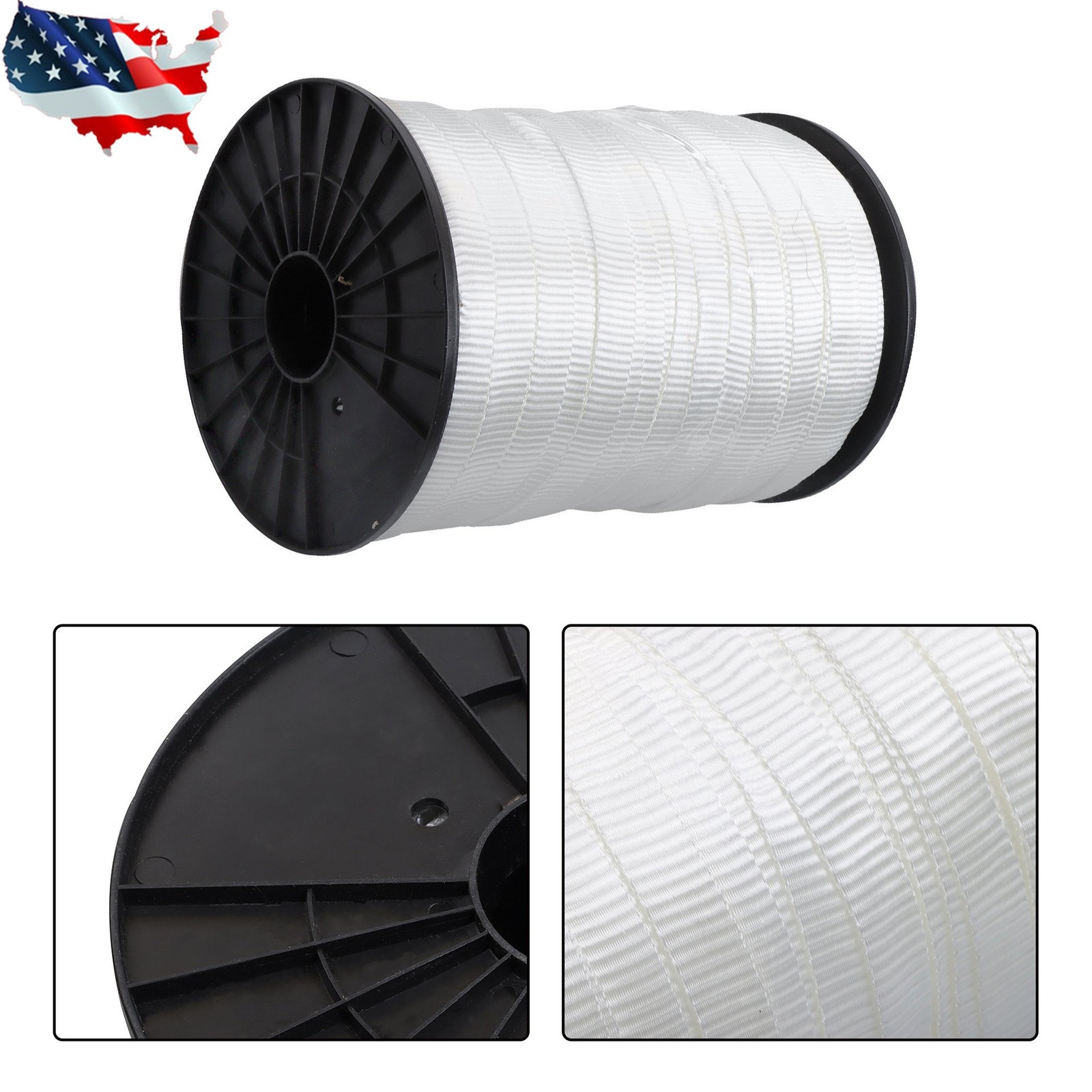 Polyester Pull Tape, 3/4″ x 600′ Mule Tape Flat Rope, 2500 lb Tensile Capacity