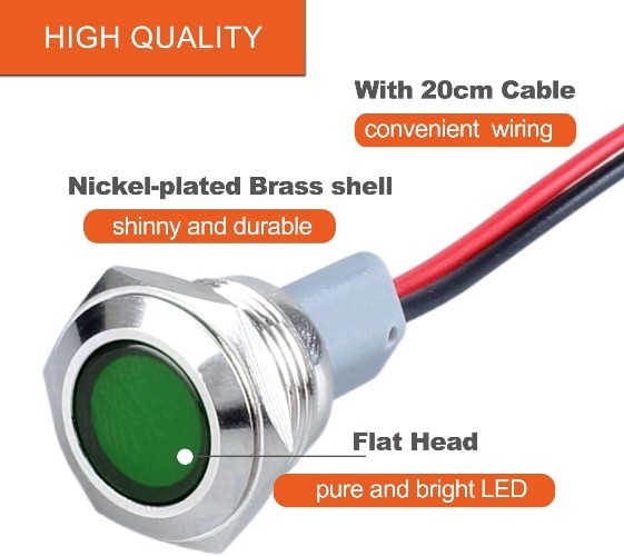 16mm 5/8 Inch LED Indicator Indicator Light