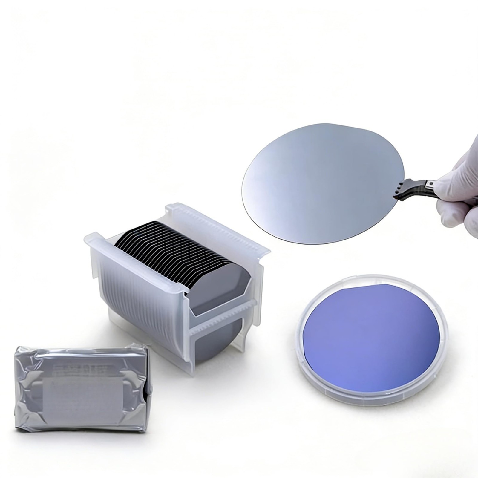 High Resistivity 1-8 Inch Intrinsic Silicon Wafer Undoped Substrate for Lab Stud