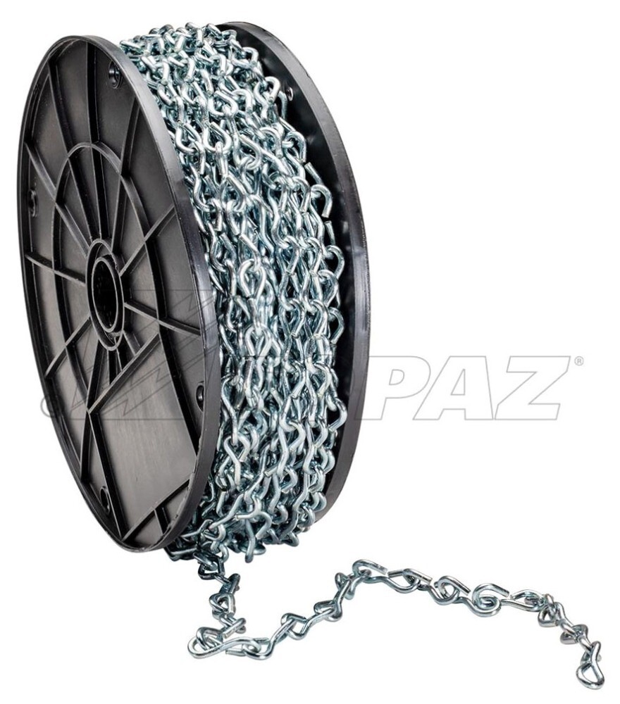 Jack Chain – Steel, Zinc Plated – Suspends Fixtures – 100′ / Roll. 29 lb rating