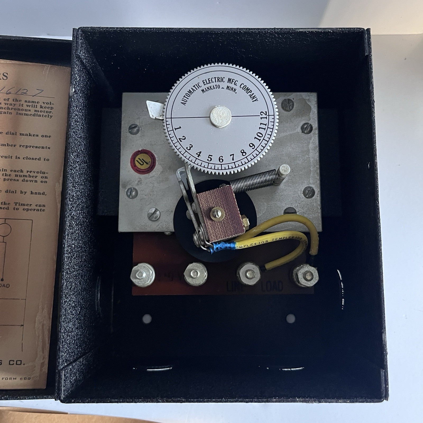 Vtg Automatic Electric Manufacturing Co. Synchronous Operated Time Switch NOS