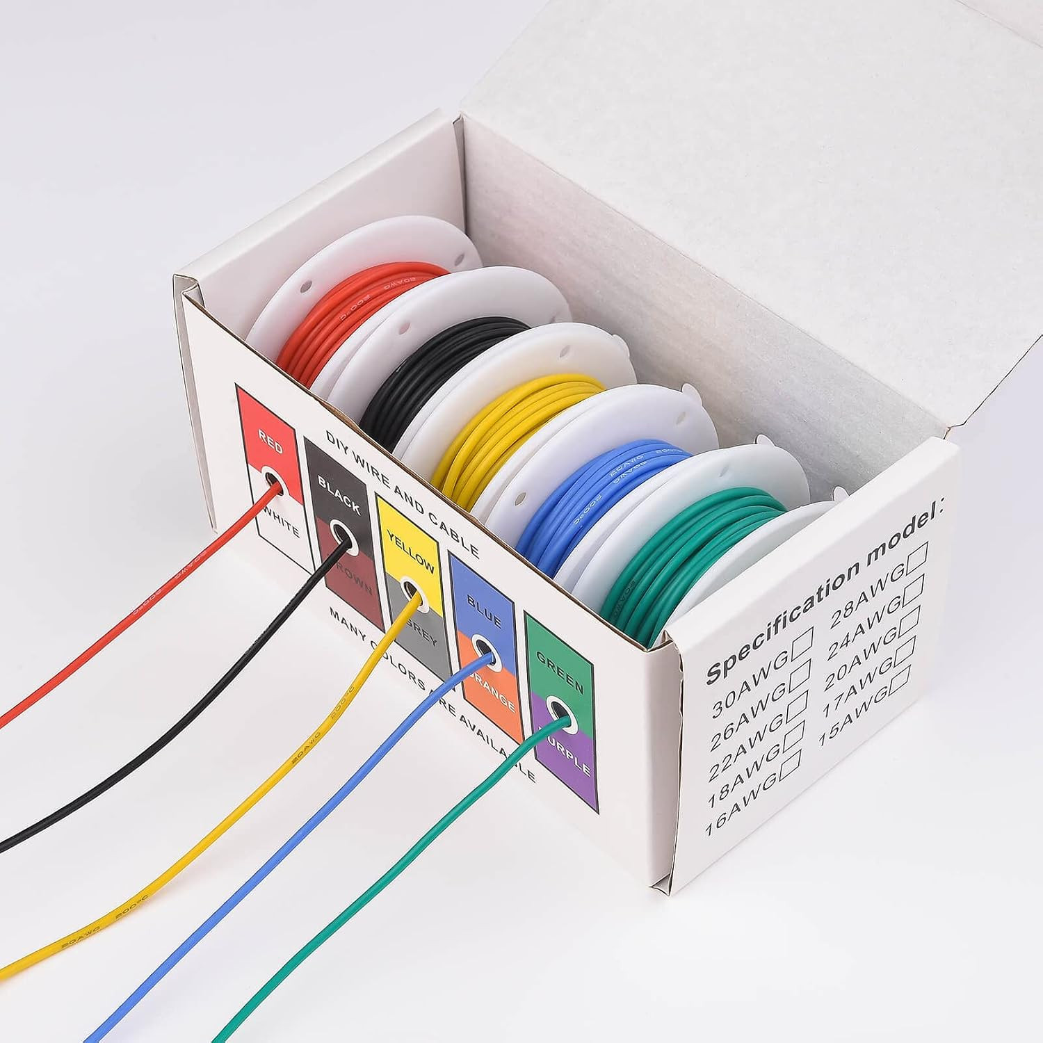 20AWG Electric Wire Flexible Silicone Wires 20 Gauge Stranded Tinned Copper Wire