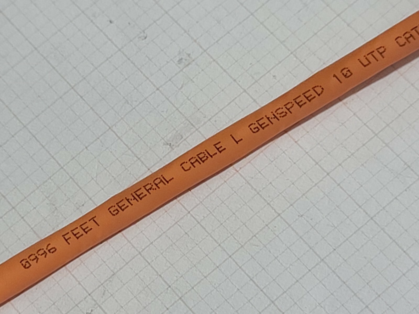 General Cable 7141826 23/4P GenSPEED 10 UTP Cat6A 10GX 10G Plenum Orange /50ft