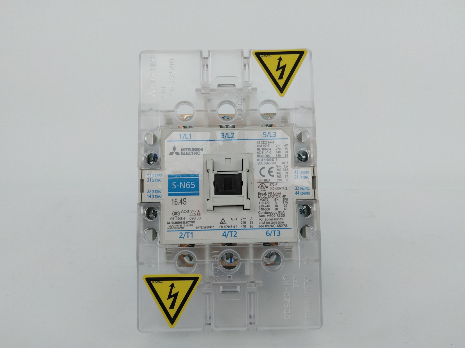 Mitsubishi Electric S-N65 16.4s AC Contactor 3 pole, 200-240VAC Coil