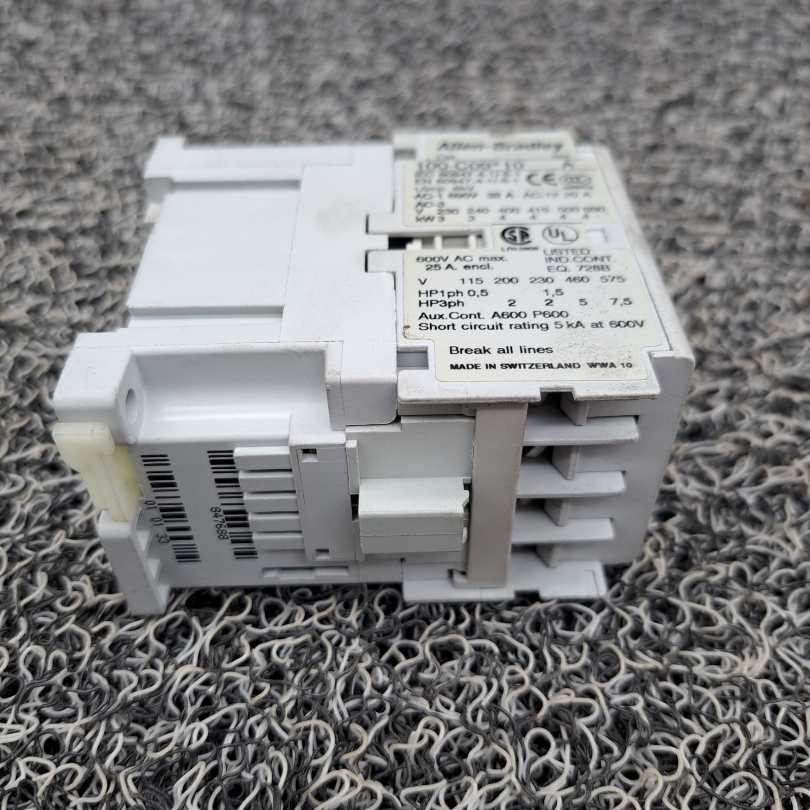 Allen-Bradley 100-C09*10 Series A Contactor (110-120V Coil)