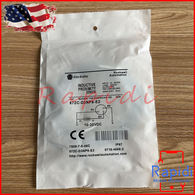 Proximity Sensor Switch 10-30VDC PNP For Allen Bradley 872C-D3NP8-E2 872CD3NP8E2