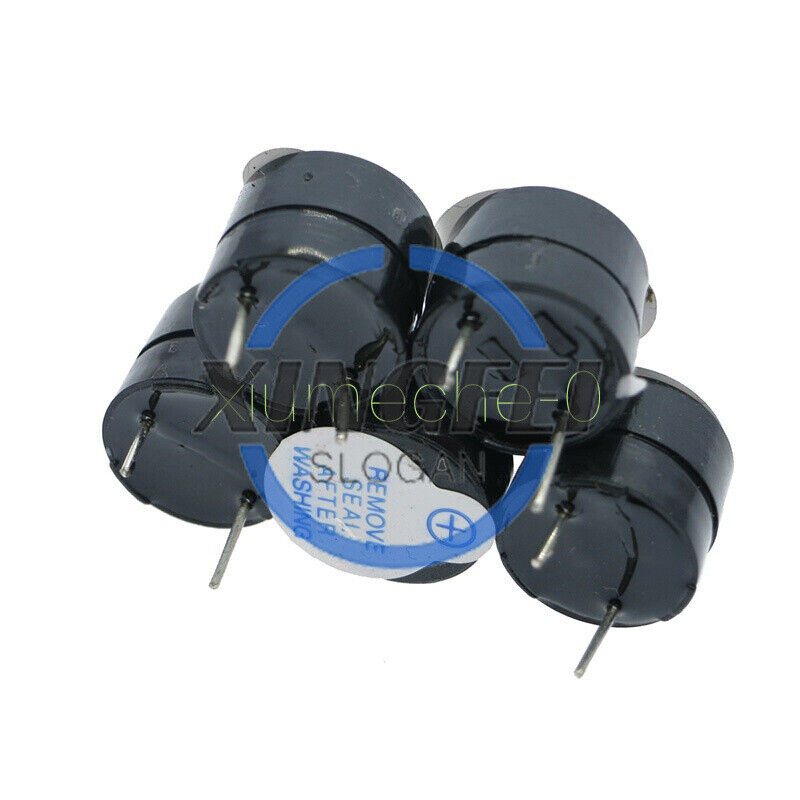 5PCS 5V Active Buzzer Magnetic Long Continous Beep Tone Alarm Ringer 12MM