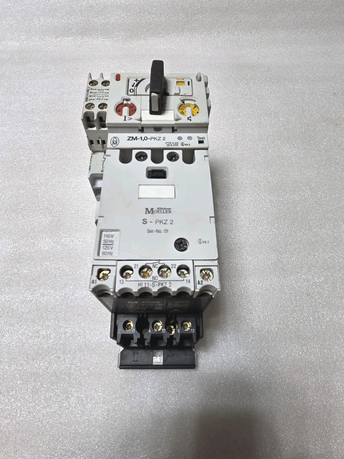 Klockner Moeller S-PKZ2,  ZM-1,0-PKZ2,PKZ2 Combination Starter Motor Protector