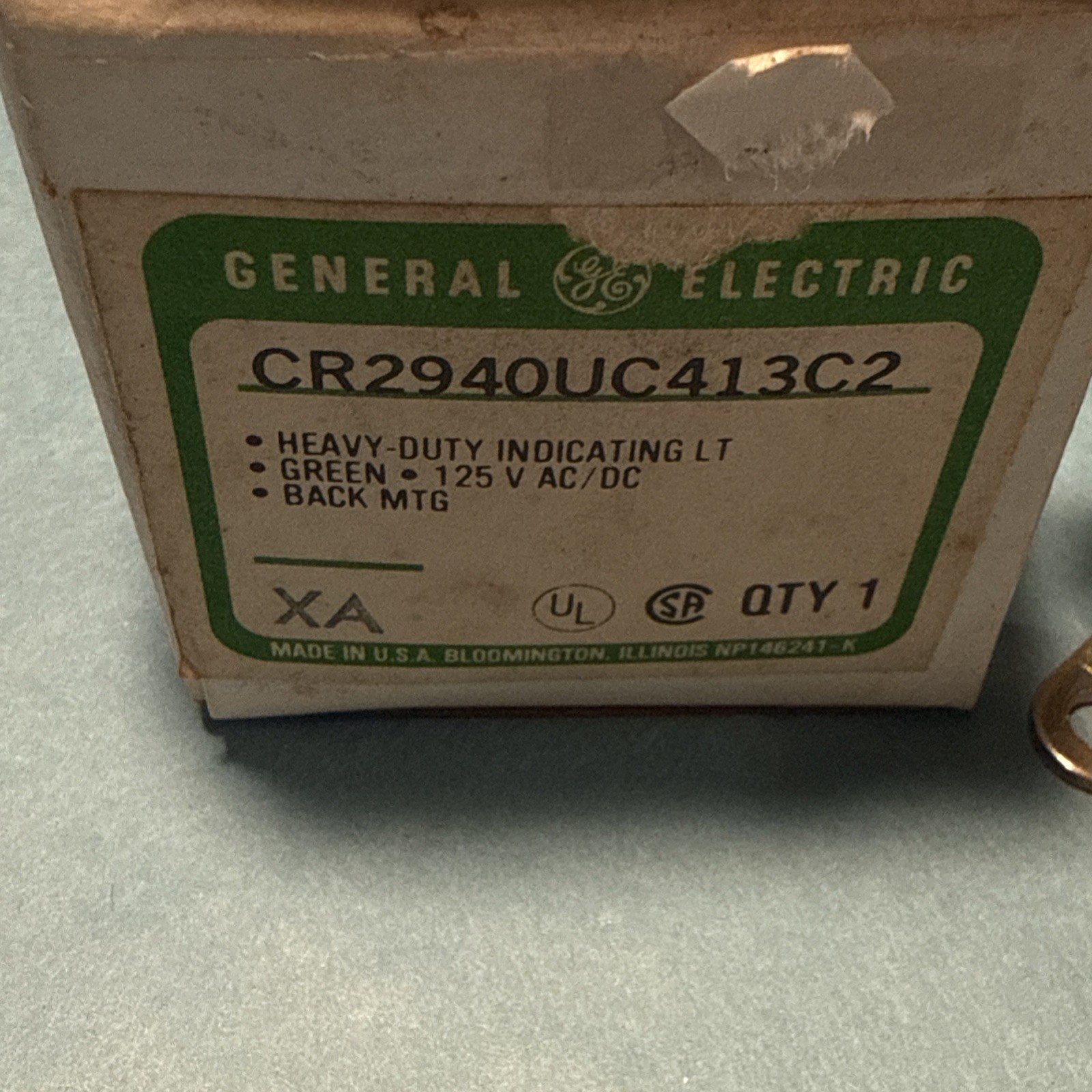GENERAL ELECTRIC CR2940UC413C2 Heavy Duty Indicator Light Green 125 V AC/DC￼