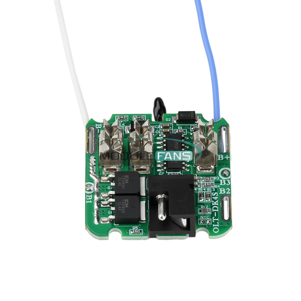 4S 16.8V 30A 18650 Li-ion Battery Protection Board BMS Dual MOS for Power Tools