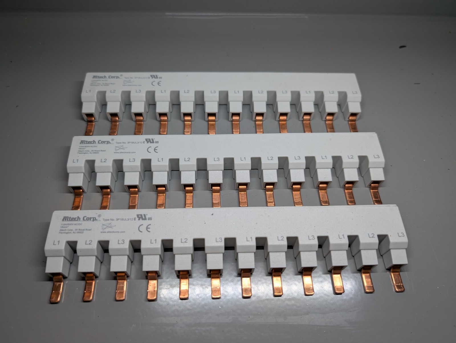 3x Bus bar ALTECH CORP 2P16UL3/12 / 2P16UL312