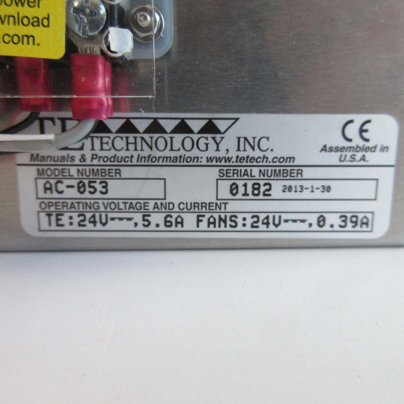 Te Technology Cooling Assembly AC-053 w/wire